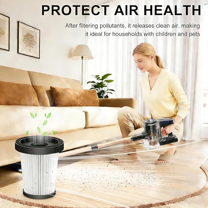 A16 Hepa Filter Replacement Compatible with CHEBIO A16 Cordless Stick Vacuum Cleaner-4Pack