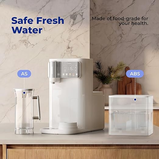 Countertop Reverse Osmosis System, 6-Stage RO Water Filter with Chilled Water, Dual Water Path, Mineralization & TDS Display, Portable Purifier for Home Office (G1 Pro Cold●Hot)
