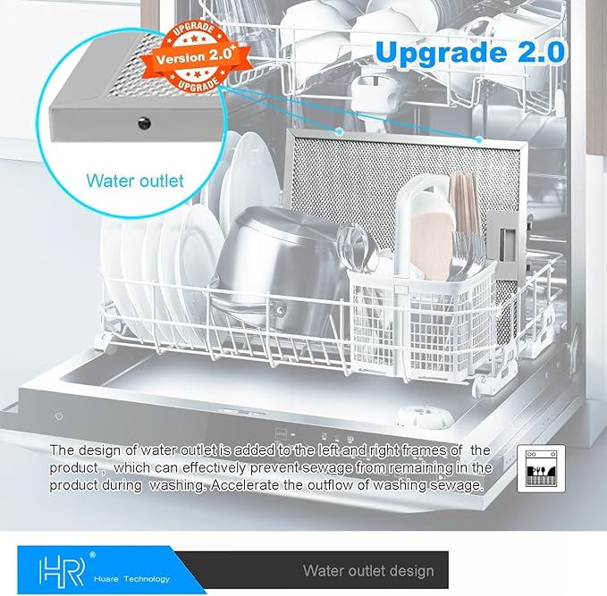 W10915369 Range Hood Filter Replacement, Compatible with Whirlpool,Kitchen Aid, Jenn Air, 3-Layer Aluminum Mesh Grease Filter 8.75X7.5Inch, Huare Aluminum Range Hood Vent Filters, 2Pcs