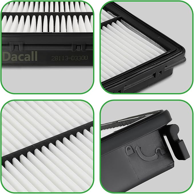 Engine & Cabin Air Filter set for Hyundai Tucson 2016-2021, for Kia Sportage 2017-2022, Replace 28113D3300, 97133D1000, WA10335, CA12065