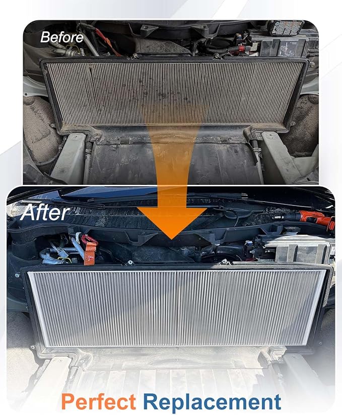 Cabin Air Filter Compatible With Tesla Model X 2016 2017 2018 2019 2020 2021 Replace 1045566-00-H 1045566-00-G, with Activated Charcoal