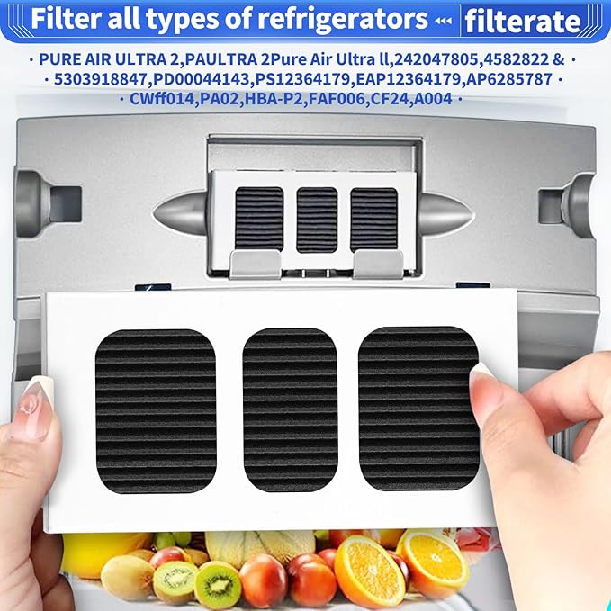8 Pack Paultra2 Refrigerator Air Filter Replacement For Frigidaire PAULTRA2 Pure Air Ultra II refrigerator air filter,Electrolux Part 242047805, 5303918847, EAP12364179