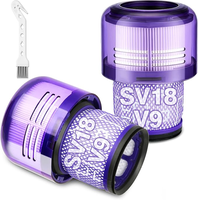V9 SV18 Filter Replacement for Dy-Son Digital Slim & V9 Motorbar Cordless Vacuum, Digital Slim Origin & Fluffy & Fluffy Extra & Fluffy Pro Vac, for Part No.970612-01, 2 Pack V9 Hepa Filter