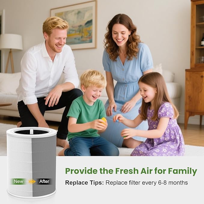 Core 600S Replacement Filter for LEVOIT Core 600S-P Smart Air Purifier, Core600S-RF, 3-in-1 HEPA Activated Carbon Filter for Home Large Room