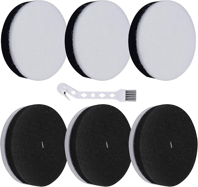 NEU100 Filter Replacement Compatible with Eureka Airspeed Compact Bagless Upright NEU100 NEU10AE4 NEU10AE5 NEU102 Vacuum Cleaner, 6 Foam Filters and 1 Cleaning Brush