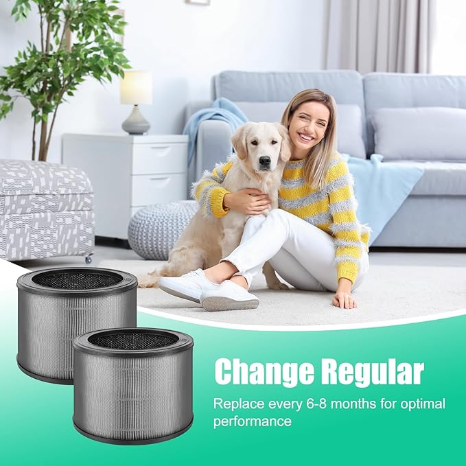 2PCS A231 Filter Replacement Size O Replacement for Winix A231 and A230 Air Purifier, 3-in-1 H13 True HEPA with Activated Carbon Filter Compatible with Part 1712-0110-00, 1712-0100-00