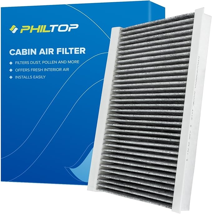 PHILTOP Cabin Air Filter w/Activated Carbon, Compatible with CF10259 Land Rover Range Rover Sport 2006-2013, LR4 2010-2016, LR3 2005-2009
