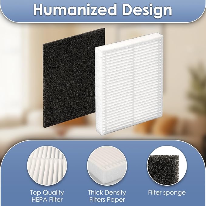 (7 Pieces) Replacement Washable Filters with eufy Clean L50, L60, L60 Hybrid, L60 SES, L50 SES, Robot Vacuum, Accessories Kit,7 HEPA & Foam Filters