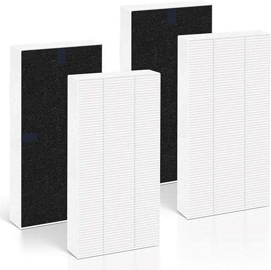 4 Pack Filter U for Febreze Air purifier Filter Replacement Dual Action HEPA-Type FRF102B, Models FHT170, FHT180, FHT190 and Fit for Honeywell HEPAClean U Filter HRF201B, Models HHT270, HHT270W,HHT290
