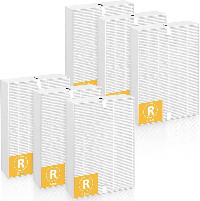 HPA300 Filter R Replacement Compatible with Honeywell Air Purifier HPA100/200/300 and 5000 Series, 6 Pack Honeywell R Filters (HRF-R3 & HRF-R2 & HRF-R1)