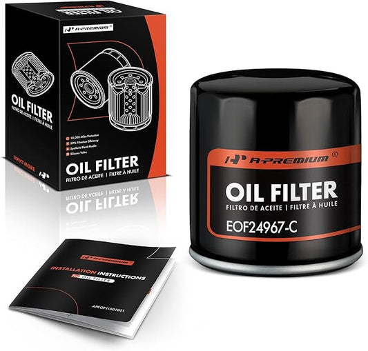 A-Premium 10K Miles Protection Spin On Oil Filter Compatible with for Toyota Camry, RAV4, Corolla, Prius & Nissan & Chevy & Lexus & Infiniti & Suzuki & for Scion & Daihatsu & Geo & Pontiac & Lotus