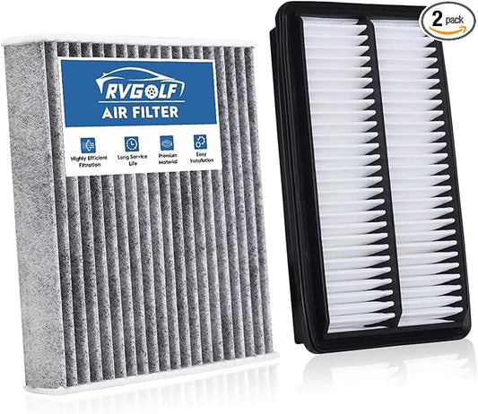 Engine+Cabin Air Filters Fit 2021-2025 2026 for Acura TLX L4 2.0L, 2018-2025 2026 Honda Odyssey V6 3.5L Engine Air Filter Replacement Automotive Accessories CF11182 CA12061