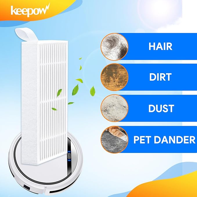 KEEPOW 10 Pack HEPA Filters Replacement Compatible with ILIFE V3s V3s pro V5 V5s V5s Pro V5s Pro 2 V5s Plus Robot Vacuum Cleaner