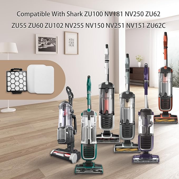 Cherimo Replacement Filter for Shark ZU55 Rotator Pet Plus Corded Upright Vacuum