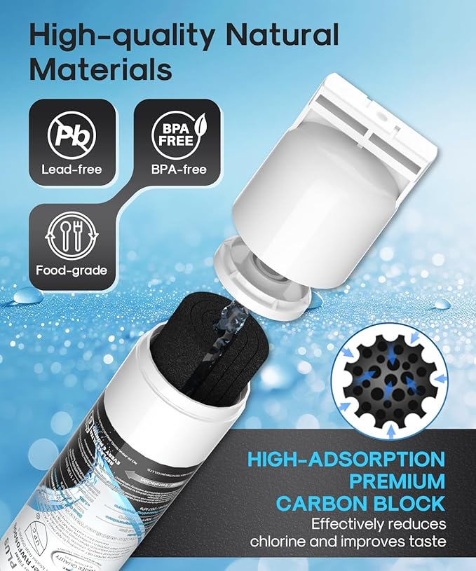 ICEPURE PLUS 4396508 NSF/ANSI 53 & 42 Certified Refrigerator Water Filter, Remove Lead, Replacement for EDR5RXD1, Everydrop Filter 5, Whirlpool 4396510, WF-NLC240V, PNL240V Kenmore 46-9010 9085, 3PACK