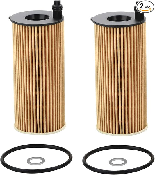 2 Pcs Oil Filter Compatible With 2016-2023 118i 230i 330i 430i 530i 740e X3 X4 Z4 GR Supra, Replace#HU6014Z, HU6014/1Z, 11428575211