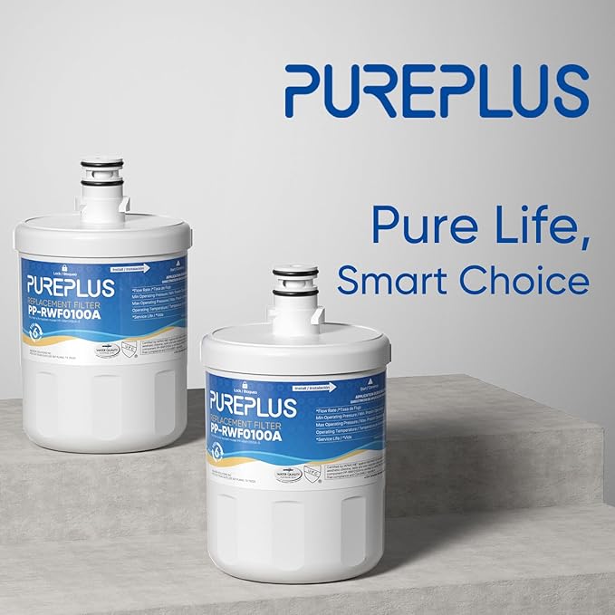 PUREPLUS 5231JA2002A Replacement for LG LT500P, ADQ72910901, GEN11042FR-08, Kenmore 9890, 469890, HDX FML-1, ADQ72910907, LSC27925ST, LFX25974ST, LFX25973D, LFX25973ST Refrigerator Water Filter, 2Pack