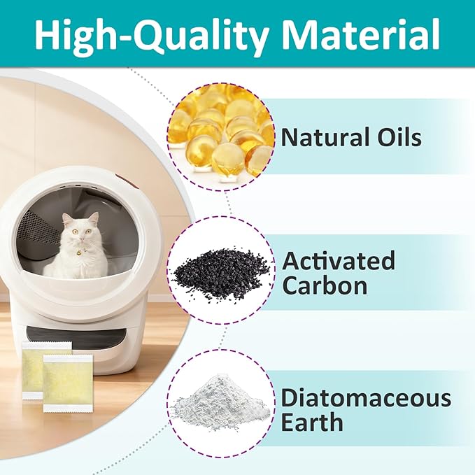 23 Pcs Odortrap Pod Refills, Eliminates Litter Box Odors Compatible with Multiple Cat Litter Boxes, Individually Packing Cat Litter Deodorizer Pods (Lemon Scent)