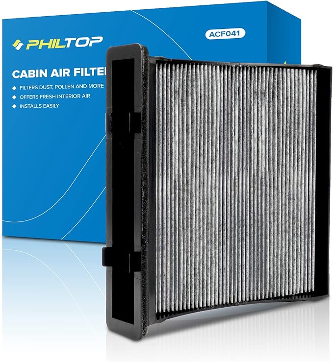 PHILTOP Cabin Air Filter w/Activated Carbon, Compatible with CF10930 Subaru Forester 2009-2018, Impreza 2008-2016, XV Crosstrek 2013-2015, Crosstrek 2016-2017, WRX/WRX STI 2015-2021, HEPA Filtration