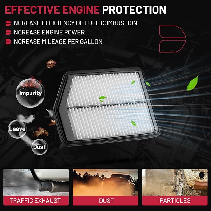 BDFHYK CA10889 Engine Air Filter Compatible with Hyundai 2011-2016 Elantra, 2013-2014 Elantra Coupe, 2013-2017 Elantra GT, 2010-2015 Tucson, Compatible with Kia Forte, Forte Koup, Forte5, Sportage