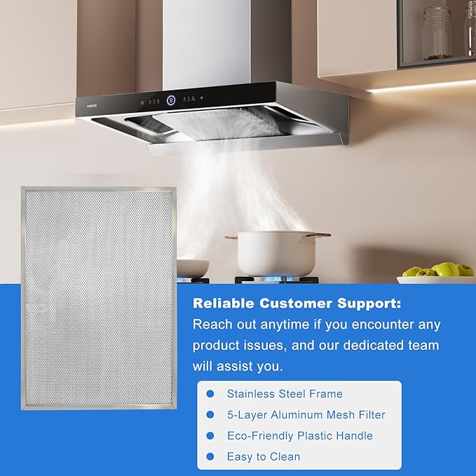 2 Pack-BPS1FA36 Range Hood Filter Upgraded Stainless Steel Frame 11-3/4" X 17-1/4" X 3/8" Replacement for NuTone Allure 36" WS1 and Broan QS1 36-Inch Filter