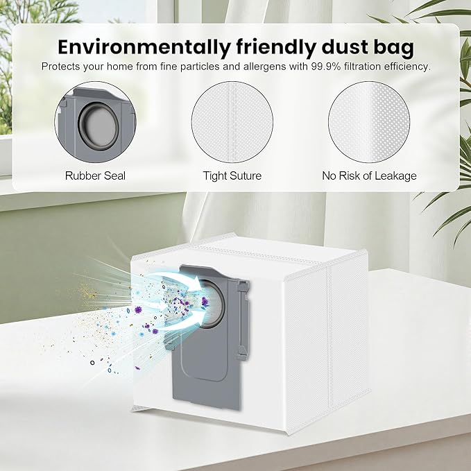 26 Pcs Replacement Kit for Q10 S5+ Robot Vacuum, 2 Main Brush, 4 HEPA Filter, 6 Mop Pads, 6 Side Brush, 6 Dust Bag,1 Cleaning Brush and 1 Screwdriver