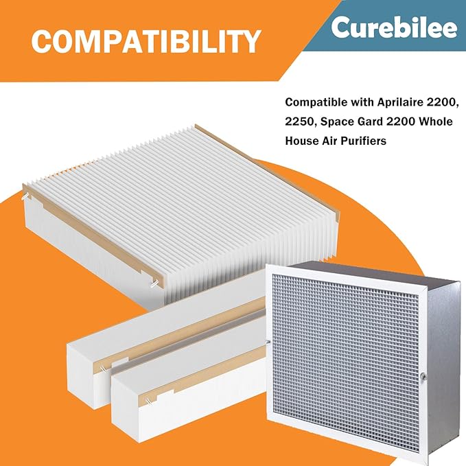 201 Replacement Filter MERV 13 Compatible with Aprilaire 2200, 2250, Space Gard 2200 Whole House Air Cleaner Purifiers and Lennox PMAC-20C (Lennox X0445), MERV-13 Air Filter, 3-Pack