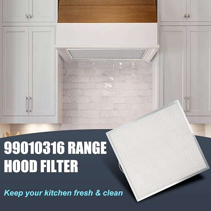 99010316 Range Hood Filter 11 1/4" x 11 3/4" x 3/8" Compatible with Broan Nutone S99010316 WA65AF BPQTAF NTK7450000 990721400 990721400A Kenmore Sears QT20000 Series, Aluminum Grease Filter (4 Pack)