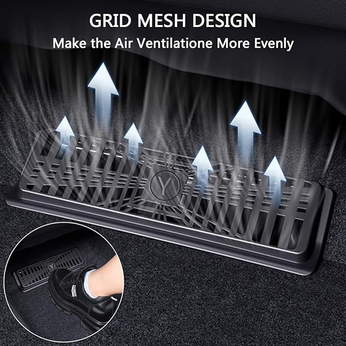 Model Y Juniper Rear seat lower air outlet protective cover Air Flow Vent Grille Protection Rear Under Seat Air Condition Outlet Protector for 2025-2026 Tesla Model Y Juniper Accessories