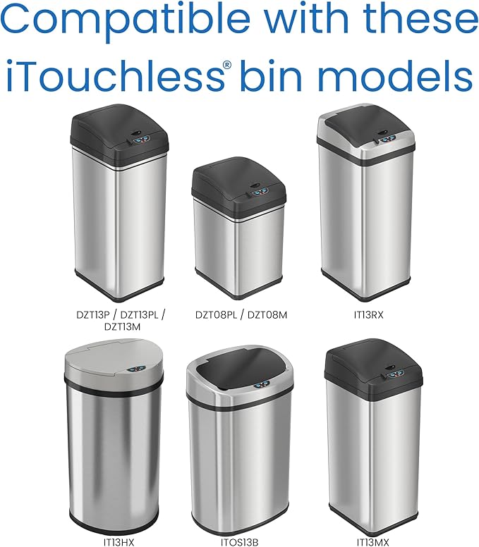 iTouchless AbsorbX Odor Filter and Compartment Replacement; Compatible with Specific Models (see details below)