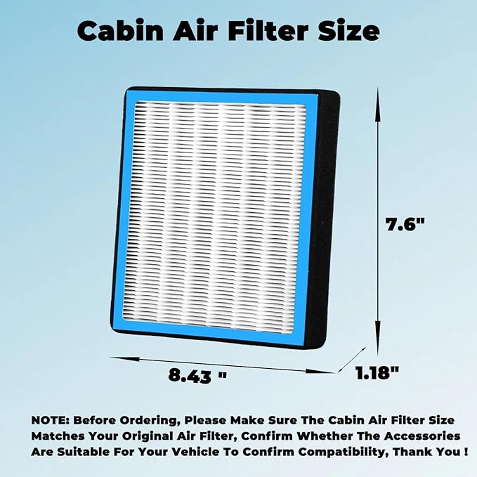 Cabin Air Filter With Activated Carbon For Toyota 4Runner Highlander Tundra & Lexus ES350 RX350 RX450H GX460,Avalon Camry Corolla Prius RAV4 Yaris Sienna Venza 2014-2020 (CP285)