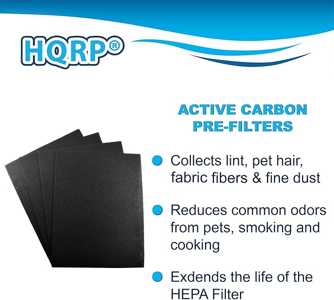 HQRP Filter Set (True HEPA + 4 Carbon) compatible with Winix P300, 5300, 5500, 6300, 5300-2, 6300-2, C535, AM90, WAC5300, WAC5500, WAC6300 PlasmaWave, Filter A 115115 Replacement
