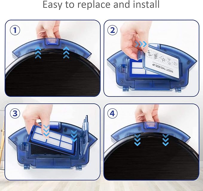 Replacement Parts Filters Compatible with Eufy RoboVac 11S Max, 15C Max, 30C Max, 25C Max, G20, G30 Verge, G30 Edge, G32 Pro Accessories Kit - 6 Pack (𝙉𝙊𝙏 𝙛𝙤𝙧 𝟏𝟏𝐒 / 𝗚𝟯𝟬 𝗛𝘆𝗯𝗿𝗶𝗱)