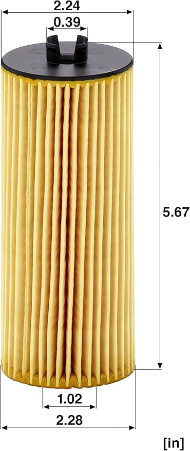Mann Filter HU 6008 z Cartridge Oil Filter Replacement Compatible With Mercedes-Benz AMG GT Series, C Series AMG, CLA45 AMG, E63 AMG S, G & GL Series, Maybach GLS600, SL55 AMG, SL63 AMG