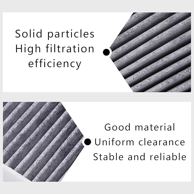 Cabin Air Filter with Activated Carbon, Cabin Filter, Automotive Fresh Breeze Air Conditioner Filter, Car Air Filter Replacement for CP285 CF10285 Compatible with Most Vehicles