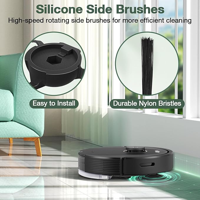 Q5 Max+ Accessories for Roborock Q5 Max+, Q5 DuoRoller+, Q5 Pro+, Q8 Max+ Robot Vacuum Cleaners, Replacement Parts Include 2 Roller Brush, 4 Side Brushes, 4 Filter, 4 Dust Bag, NOT For Q5 Model