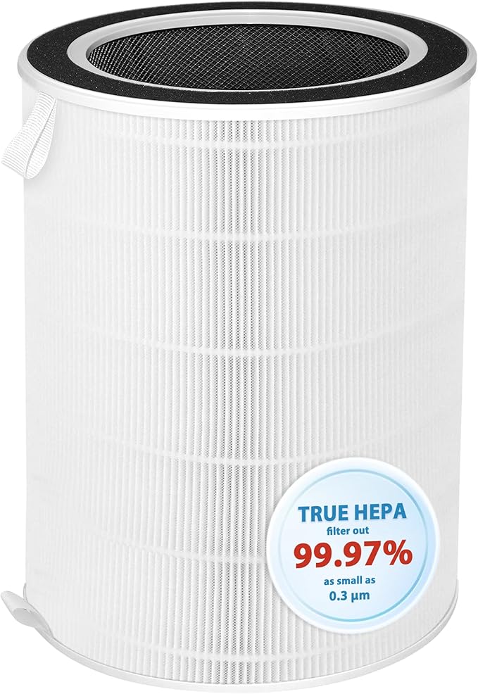 NDAP-01 NDAP-02 Replacement Filter Compatible with Hestom HEPA Air Purifiers, True HEPA Activated Carbon Filter, Compare to Part # VK-6052, 1-Pack