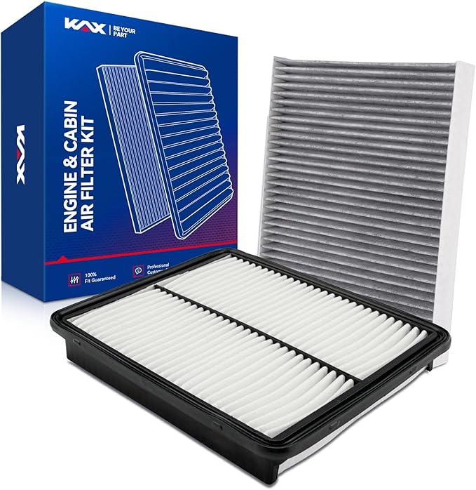 KAX Engine & Cabin Air Filter Kit, Replacement for Kia Sorento 2011-2013, Hyundai Santa Fe 2010-2011, Replace# CA10881 CF11664