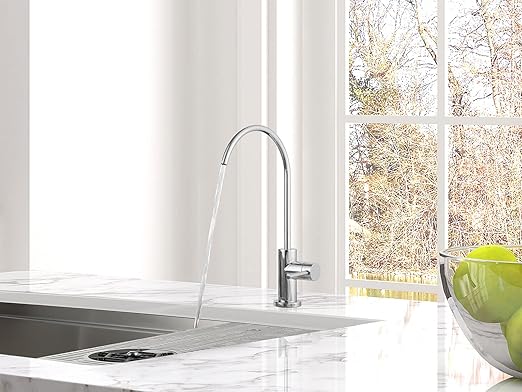 AguaStella AS09CH Chrome Stainless Steel Kitchen Water Filter Faucet RO Faucet for Most Reverse Osmosis Units or Water Filtration System in Non-Air Gap