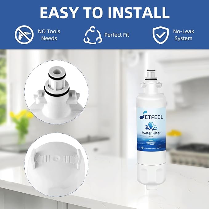 Adq360061 Water Filter Replacement for LG Refrigerator Lt700p Adq36006101 Lfds22520s,Fit Kenmore 9690 469690 Adq36006102 Lfxc24726s Lfxc29626s Rwf1200a Water Filter, 3-Pack