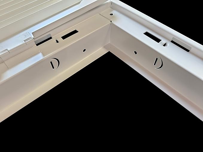 [4 Pack] Fits 20x25 Duct Opening | Steel Return Air Filter Grille by Handua [Fixed Hinged] Vent Cover Grill for Sidewall and Ceiling | White | Outer Dimensions: 22 5/8"W X 27 5/8"H