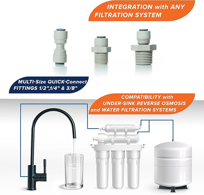 Aquaboon Chrome Drinking Water Faucet for Kitchen Sink Non Air Gap Reverse Osmosis Faucet Stainless Steel Sink Water Dispenser