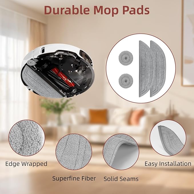 36 Pack Accessories Compatible with Roborock S8 MaxV Ultra Robot Vacuum,Main Brushes,Dust Bags,Mop Cloths,Edge Mop Cloths,Filters,Side Brushes,Self-Main Brush,Cleaning Brush, Screwdriver