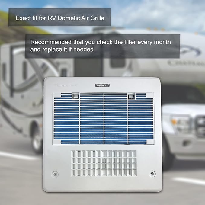 RV Air Conditioner Filter - 14" x 7.5" MERV 6, 2 Pack Compatible with Dometic Air Grille 3313107.103, 3105012.003, 3104928.019
