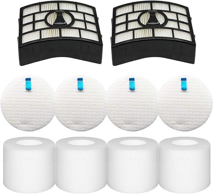 Vacuum Filters Replacement for Shark Rotator Powered Lift-Away AZ1002, NV650 NV651 NV652 NV750 NV751 NV752 NV753 AX950 AX951 AX952 ZU632, 2 Post Filters + 4 Foam & Felt Filters, Part # XHF650&XFF650