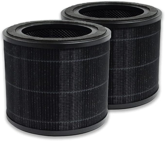 PUREBURG Replacement Filter Compatible with AirExpect & AirExtend Air Purifiers JL-AP-TB01,2-Pack H13 HEPA 3-Stage Filtration Activated Carbon 2-in-1