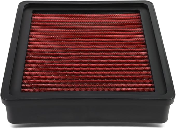DNA Motoring AFPN-064-RD Washable Drop In Panel Air Filter Enhanced Engine Performance [Compatible with 93-97 Colt 1.5L/1.8L & 93-96 Mirage/Summit 1.5L/1.8L]
