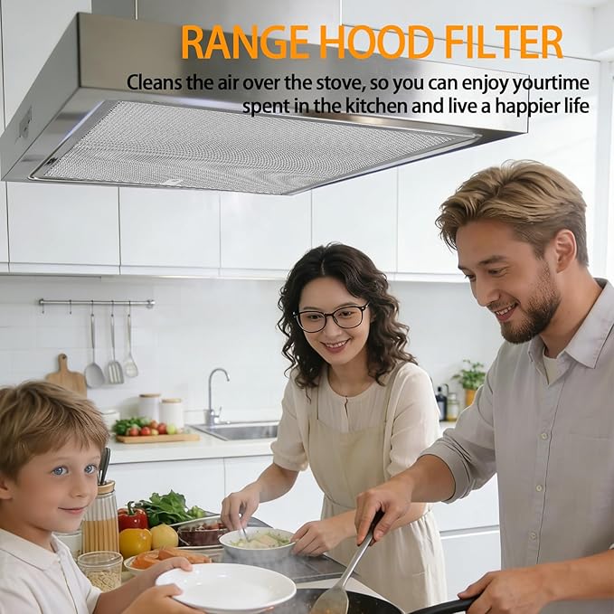 Range Hood Filter 11.5x11.5 Inches - S99010467 Replacement - 1 Pack Aluminum Mesh Grease Filters for BXT1 & AR1 Series - Easy Clean Kitchen Exhaust Fan Filter