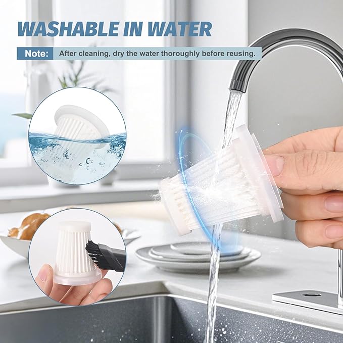 4-Pack Vacuum Filter Replacement, Washable and Reusable Handheld Vacuum Filter, Original 4 HEPA Filters Adapted to HL Series Handheld Vacuum Cleaners