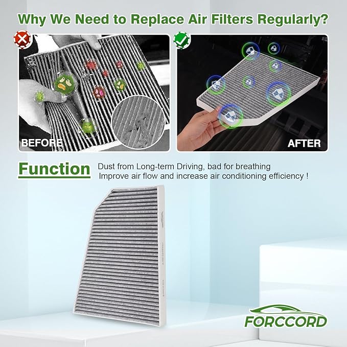 Internal Cabin Air Filter Fits for 2015-2023 2024 2025 2026 Tesla Model X Cabin Filter Replacement 103904200A, 103904200B, PC99459X Car Accessories